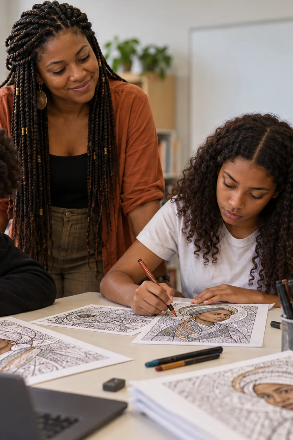 desenhos de Sojourner Truth para colorir — exemplo criado na Desenhos pra Colorir