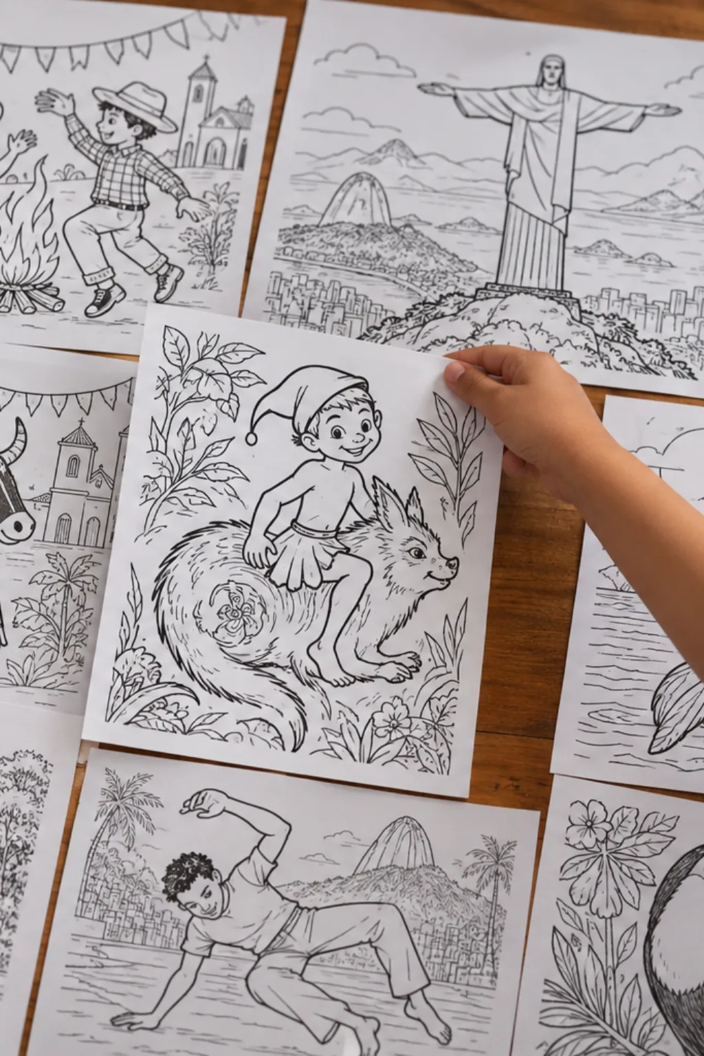 Desenhos de Cultura Brasileira para Colorir - Depois