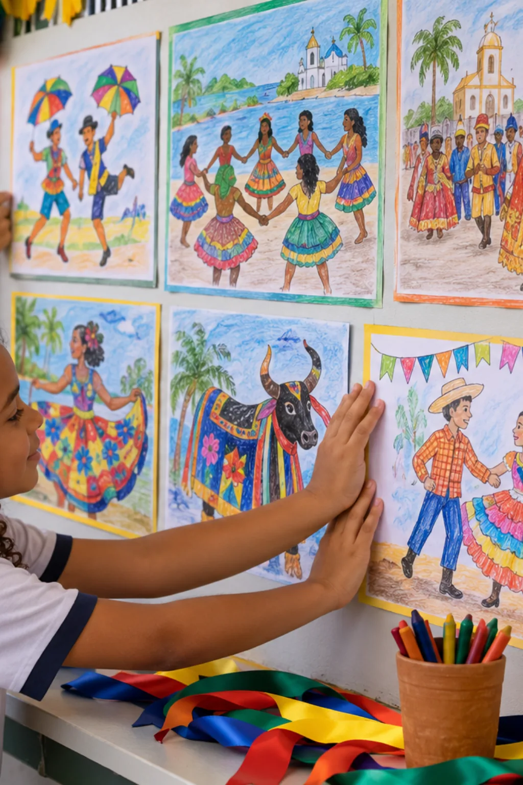 Desenhos de Danças Folclóricas para Colorir - Depois