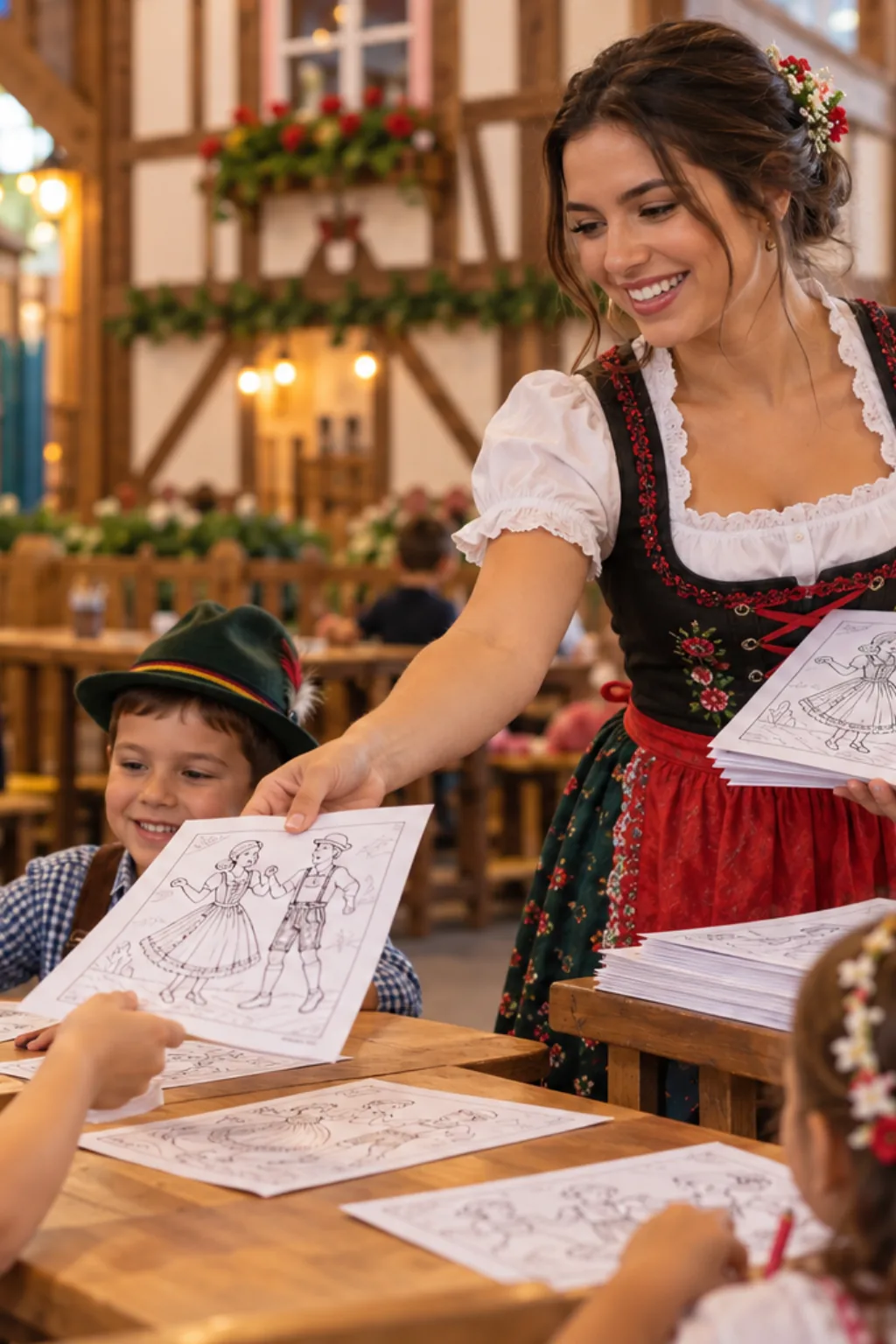 desenhos de dança alemã para colorir — exemplo criado na Desenhos pra Colorir