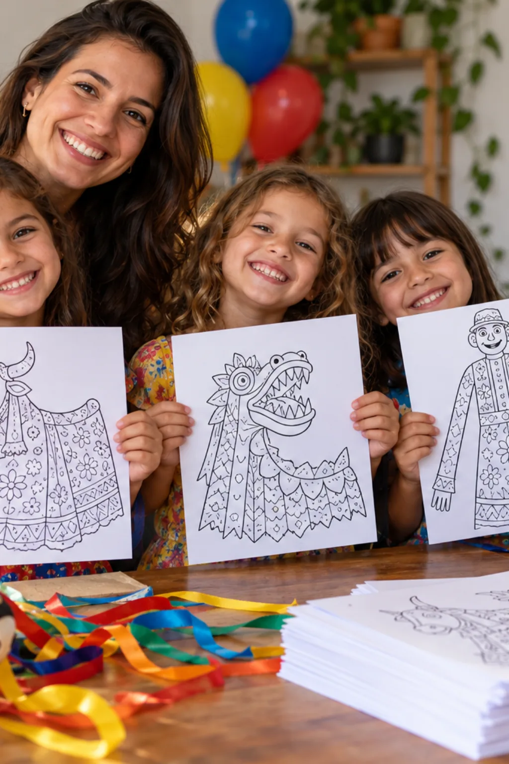 desenhos do boi de mamão para colorir — exemplo criado na Desenhos pra Colorir