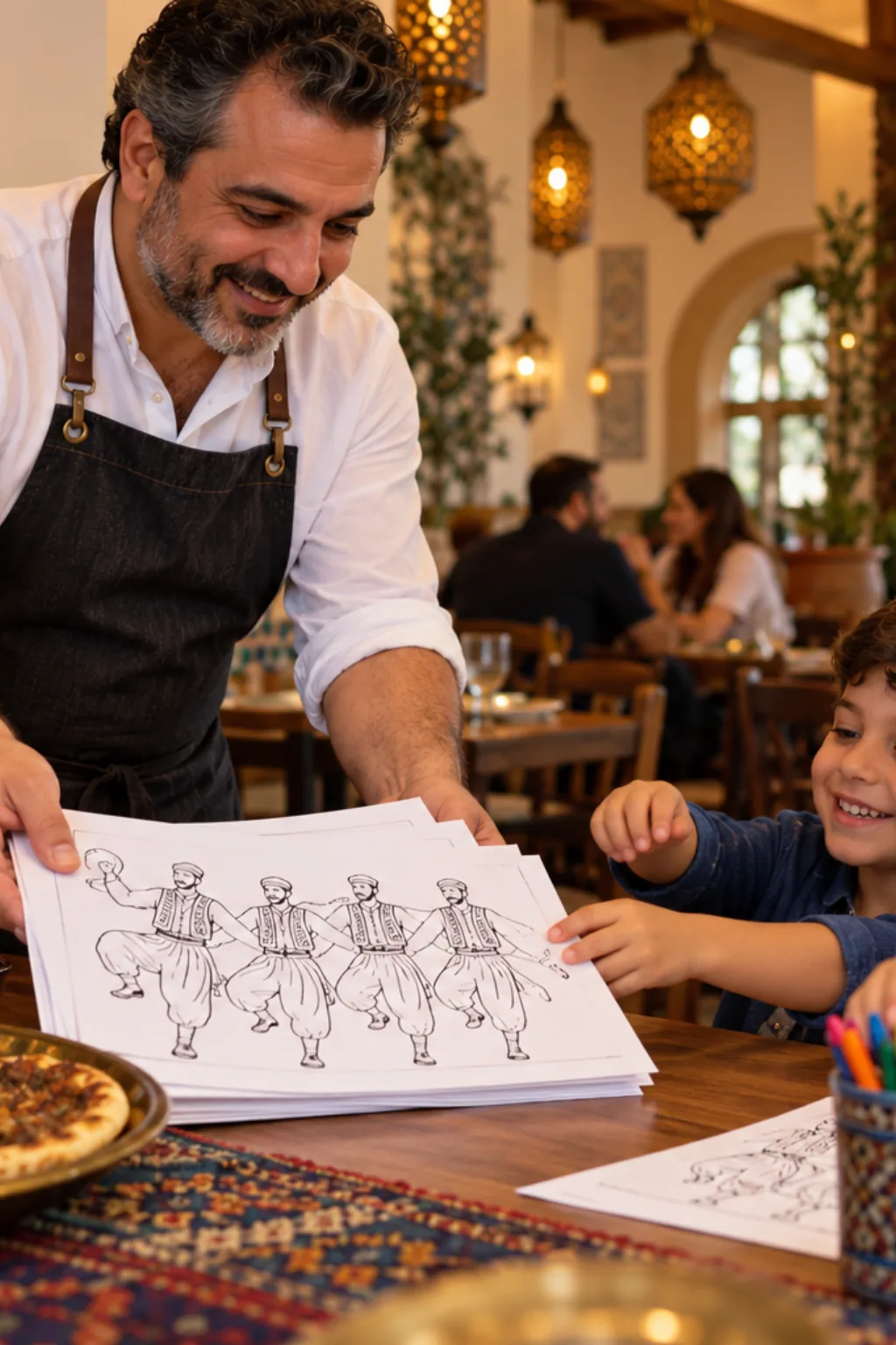 desenhos de dabke para colorir — exemplo criado na Desenhos pra Colorir