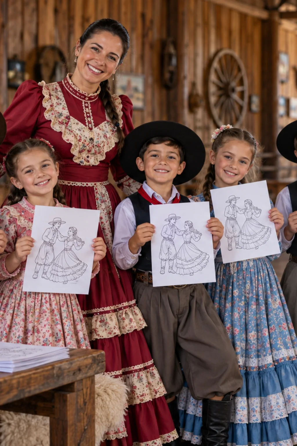 desenhos de fandango para colorir — exemplo criado na Desenhos pra Colorir