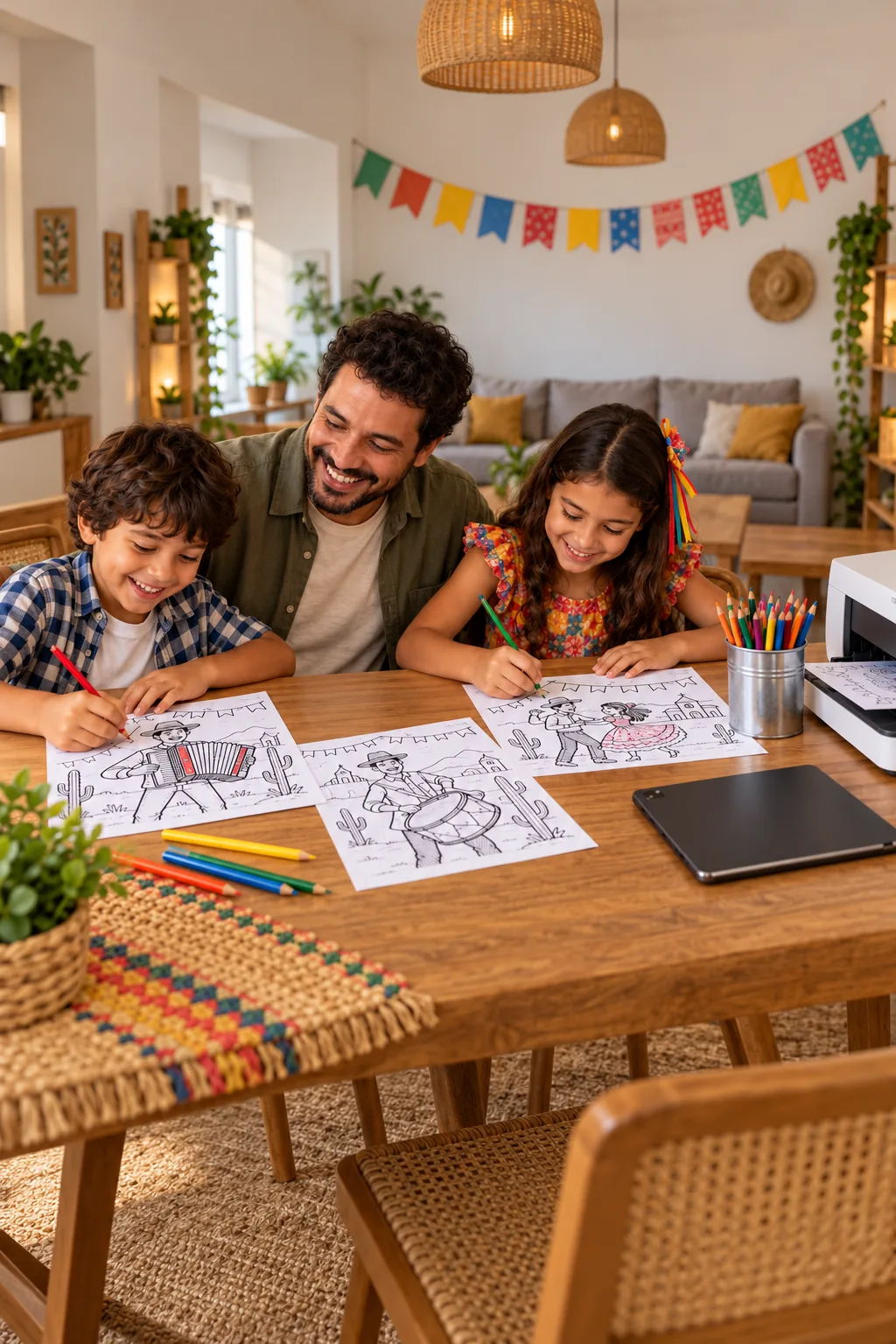 desenhos de forró para colorir — exemplo criado na Desenhos pra Colorir