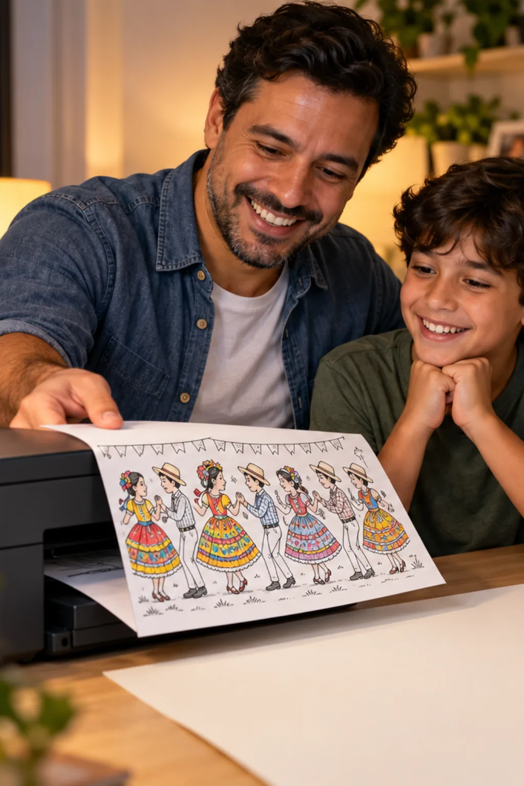 desenhos da dança do lelê para colorir — exemplo criado na Desenhos pra Colorir