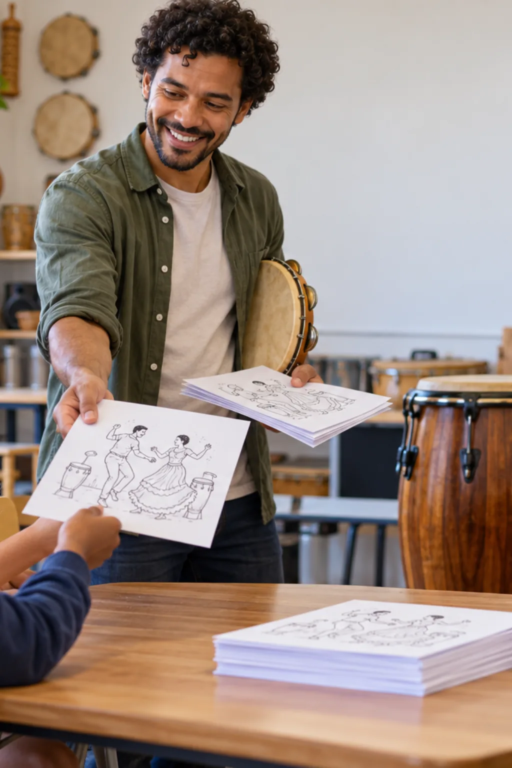 desenhos da dança lundu para colorir — exemplo criado na Desenhos pra Colorir