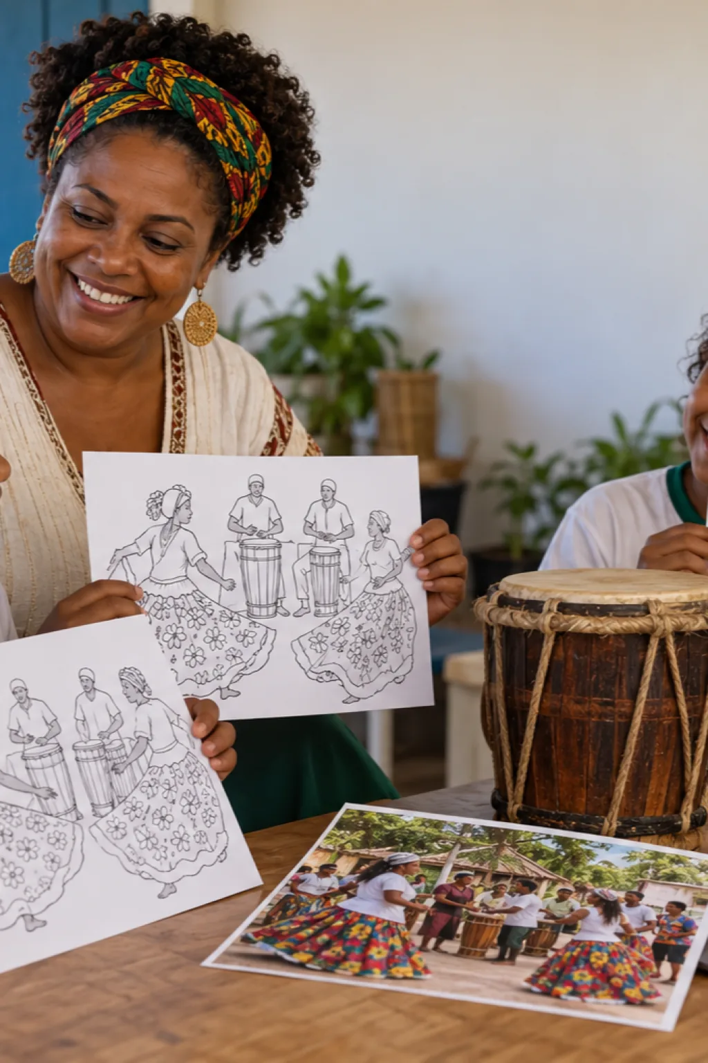 desenhos de Marabaixo para colorir — exemplo criado na Desenhos pra Colorir