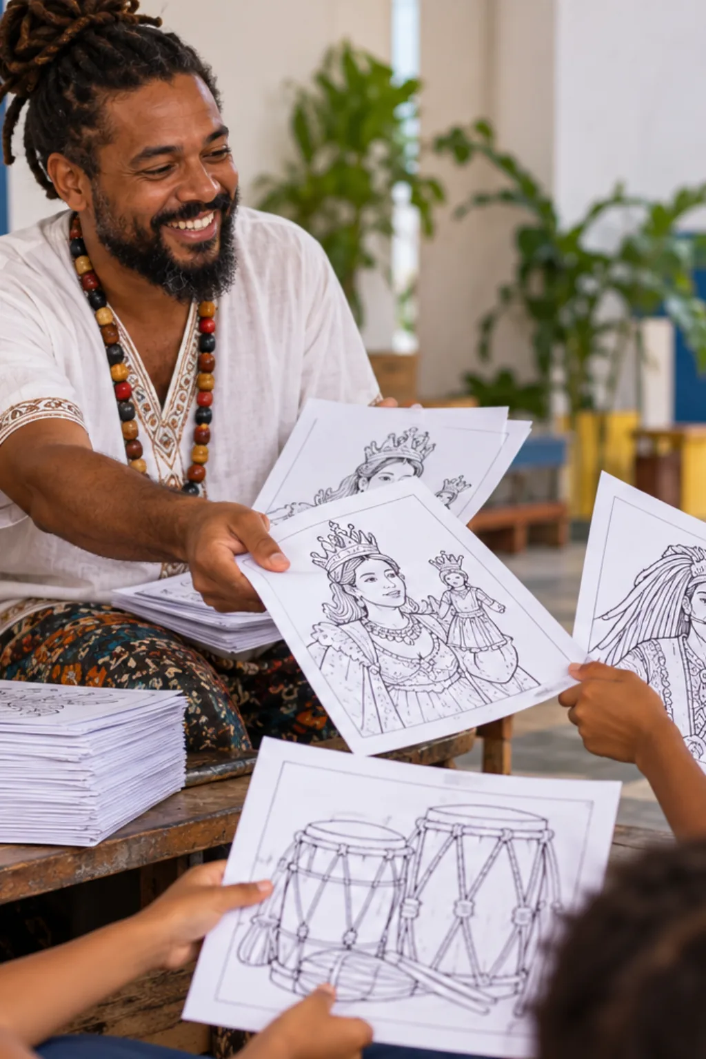 desenhos de maracatu para colorir — exemplo criado na Desenhos pra Colorir