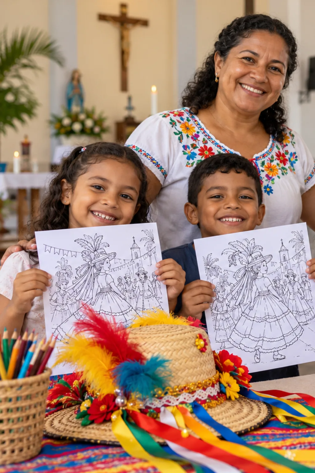 desenhos de marujada para colorir — exemplo criado na Desenhos pra Colorir