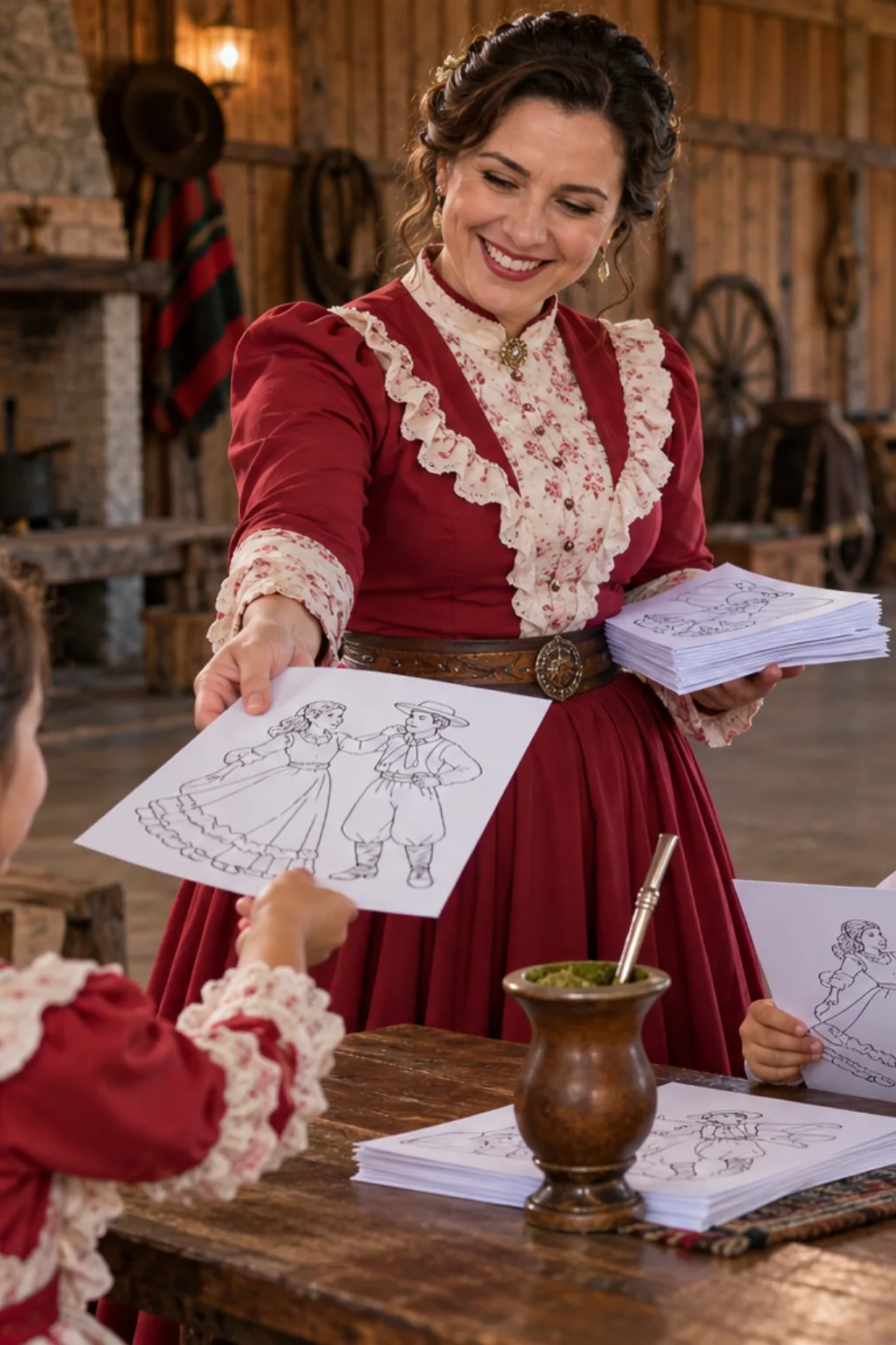 desenhos da dança do pezinho para colorir — exemplo criado na Desenhos pra Colorir