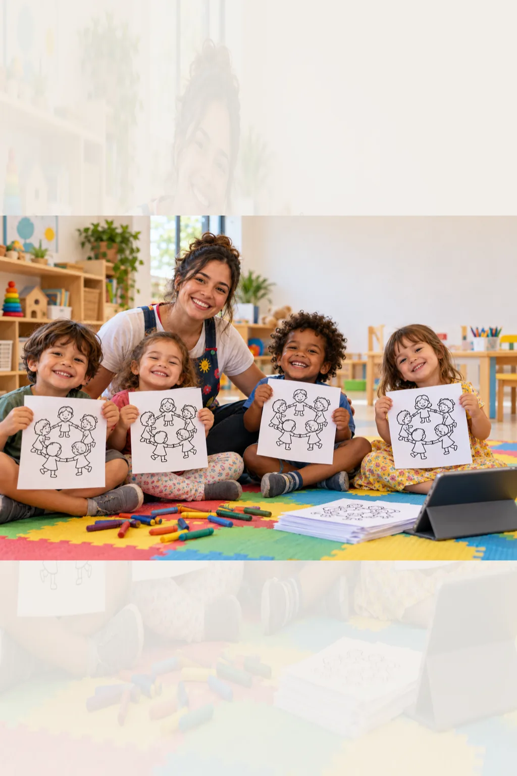desenhos de dança de roda para colorir — exemplo criado na Desenhos pra Colorir