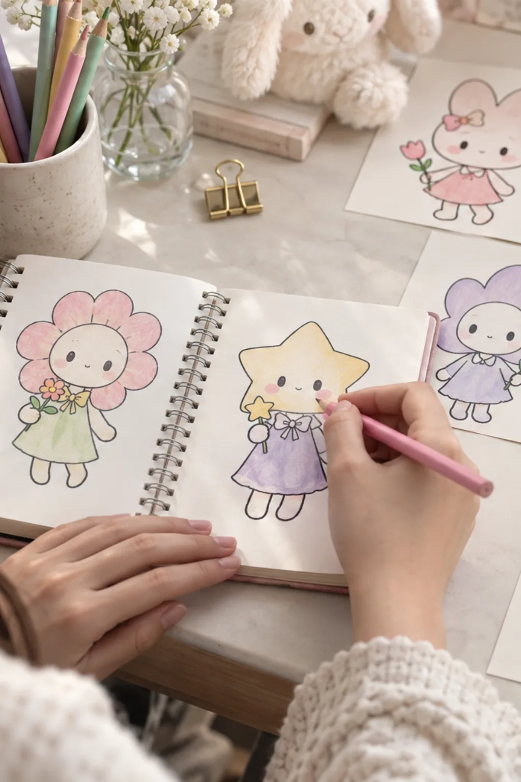 Desenhos do Dandy's World para Colorir - Depois