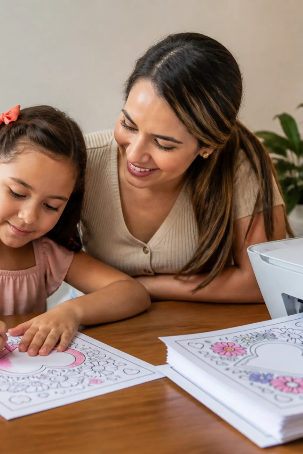 Desenhos do Dia das Mães para Colorir - Antes