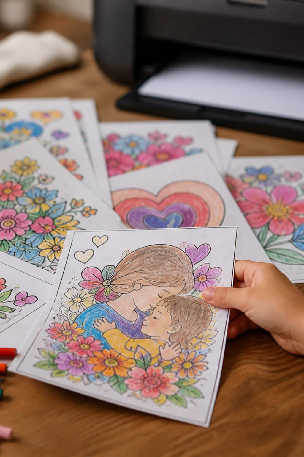 Desenhos do Dia das Mães para Colorir - Depois
