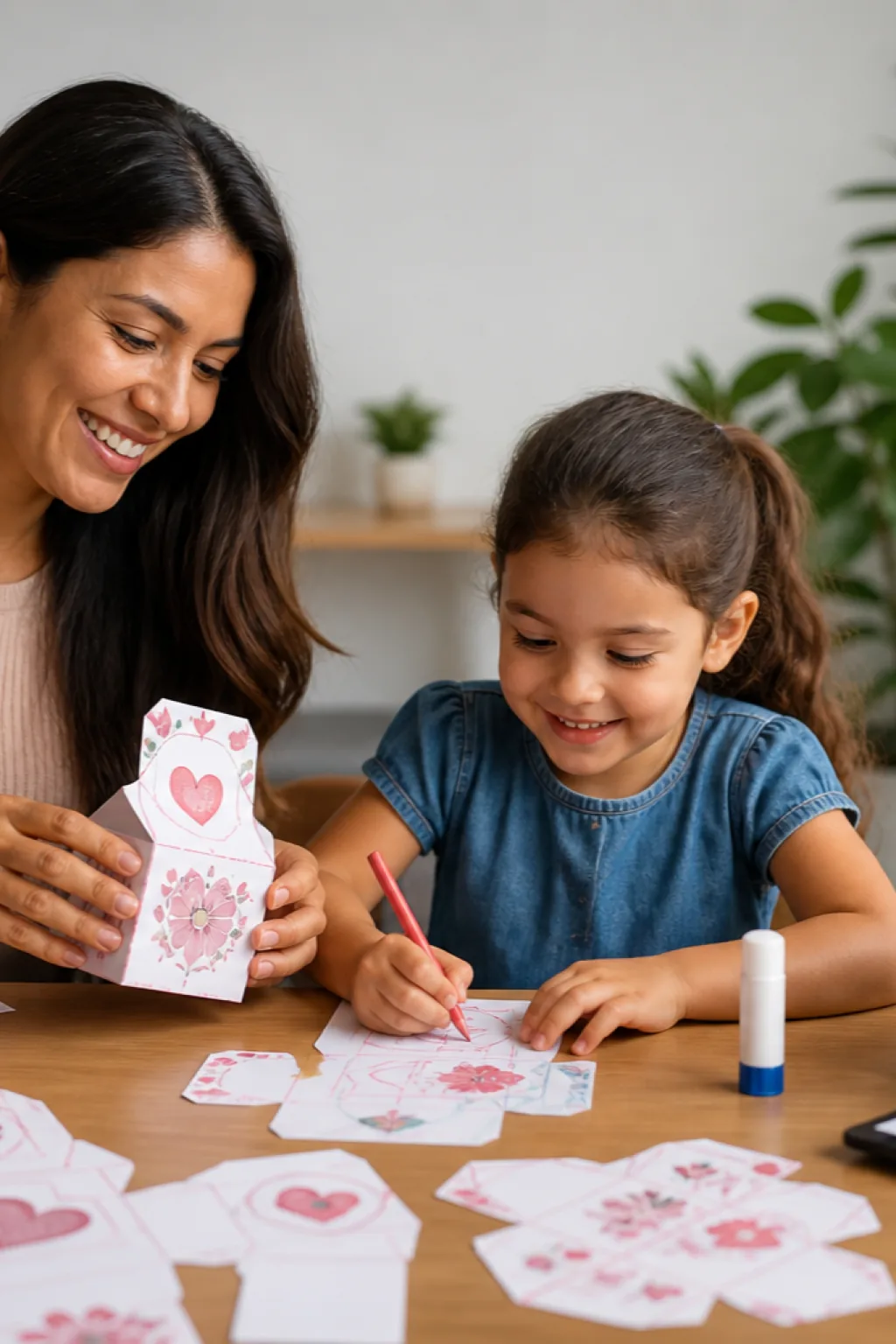 caixas de dia das mães para colorir — exemplo criado na Desenhos pra Colorir