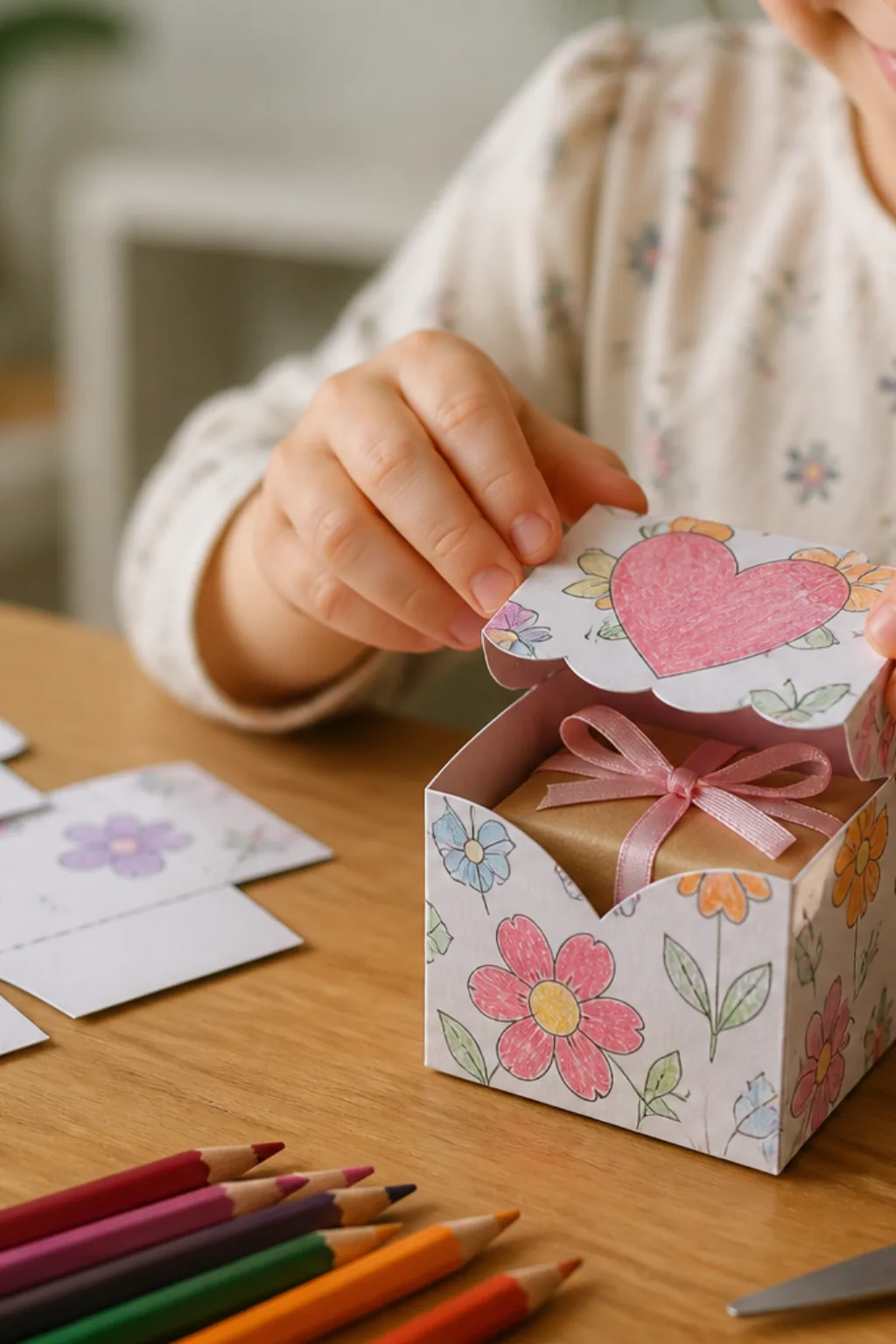 caixas de dia das mães para colorir - 2