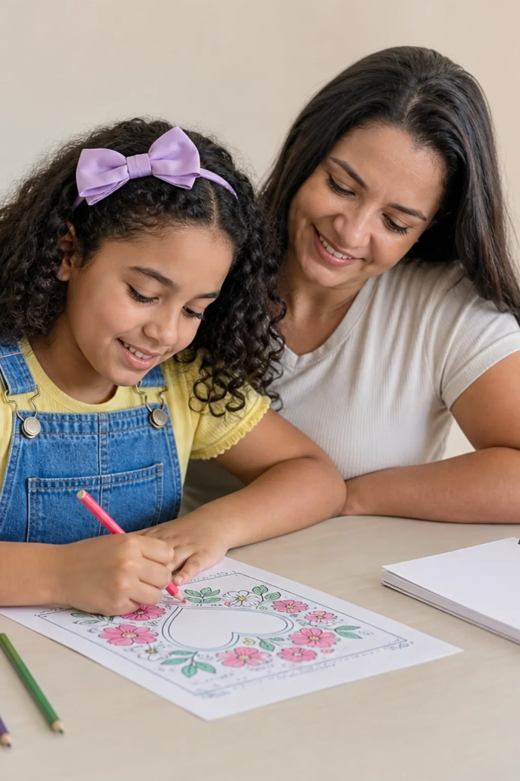 capas de dia das mães para colorir — exemplo criado na Desenhos pra Colorir