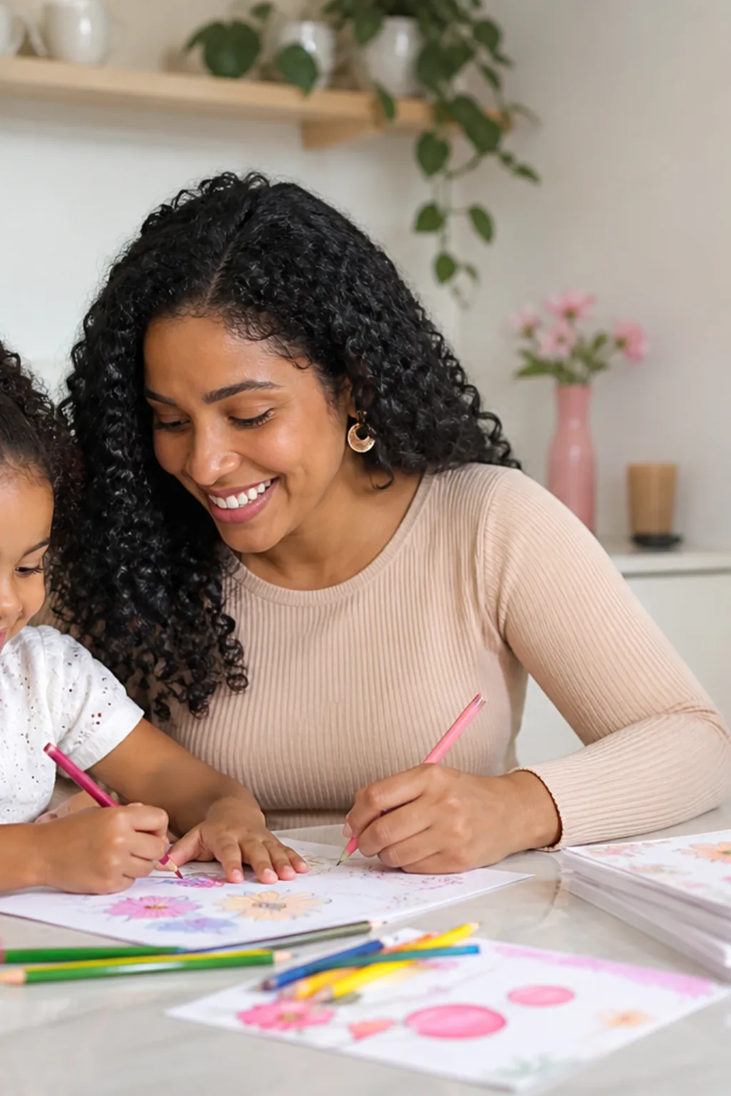 convites de dia das mães para colorir — exemplo criado na Desenhos pra Colorir