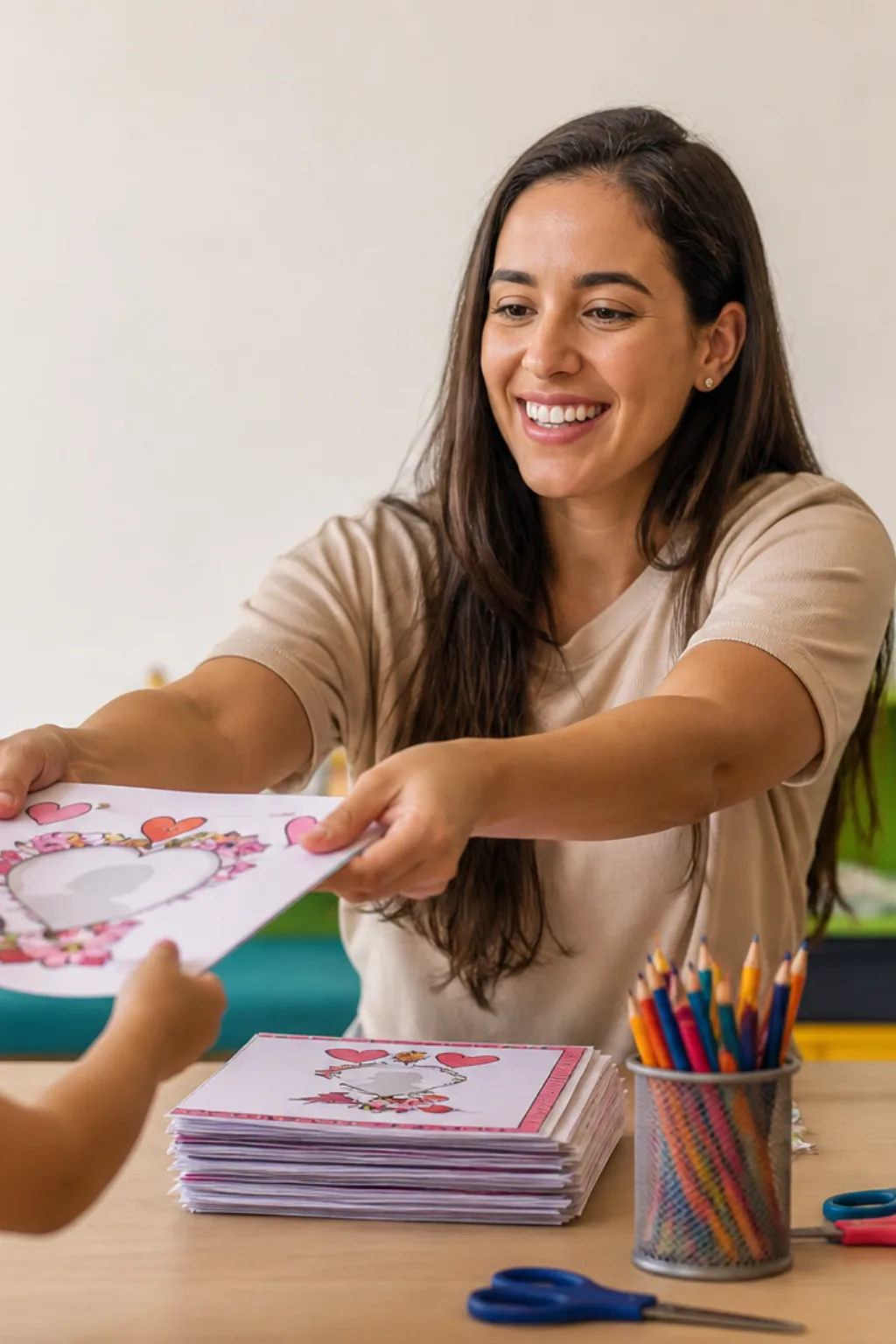 lembrancinhas de dia das mães para colorir — exemplo criado na Desenhos pra Colorir