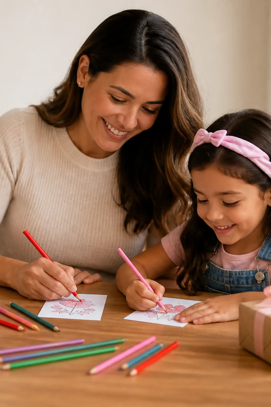 tags de dia das mães para colorir — exemplo criado na Desenhos pra Colorir