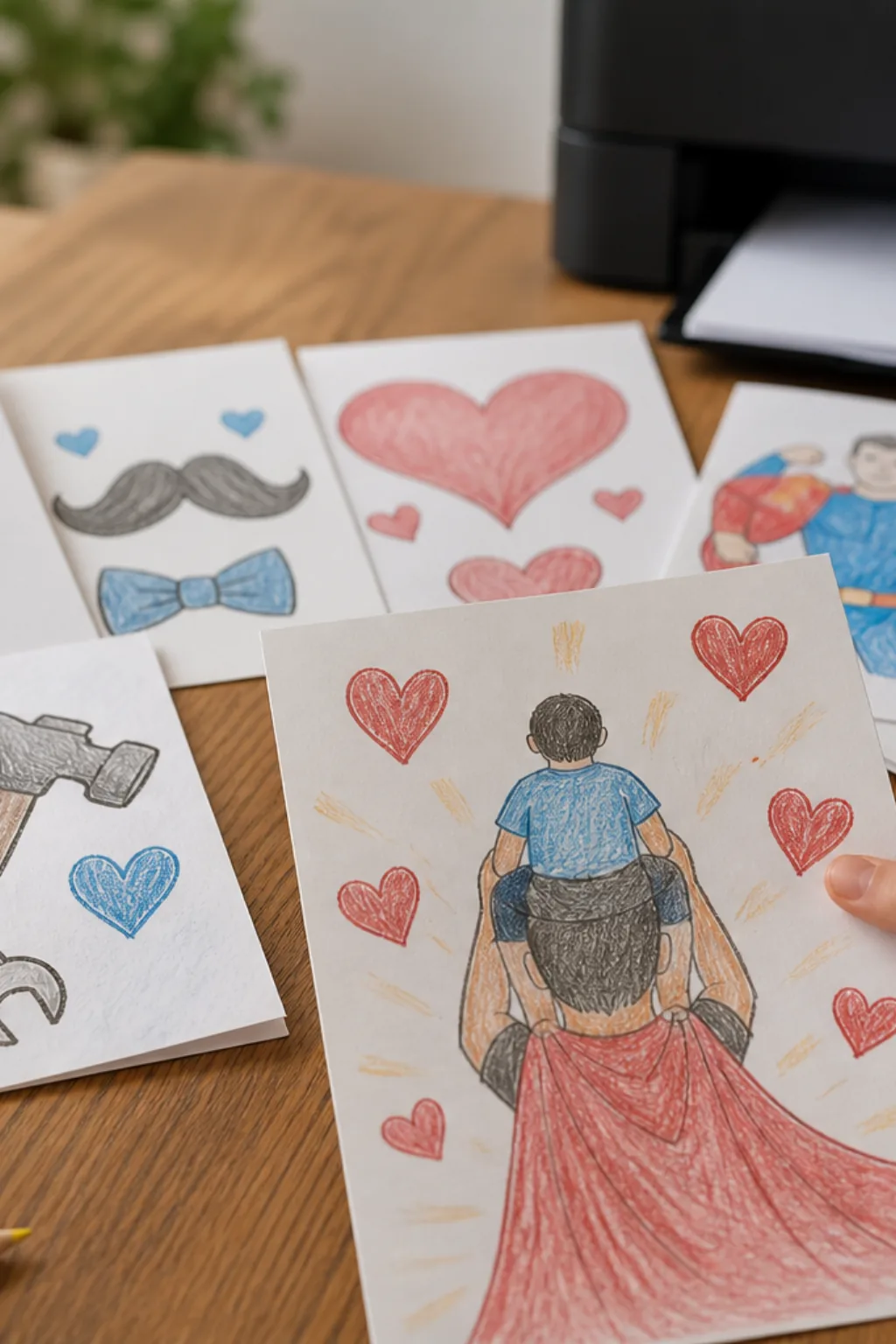 Desenhos do Dia dos Pais para Colorir - Depois