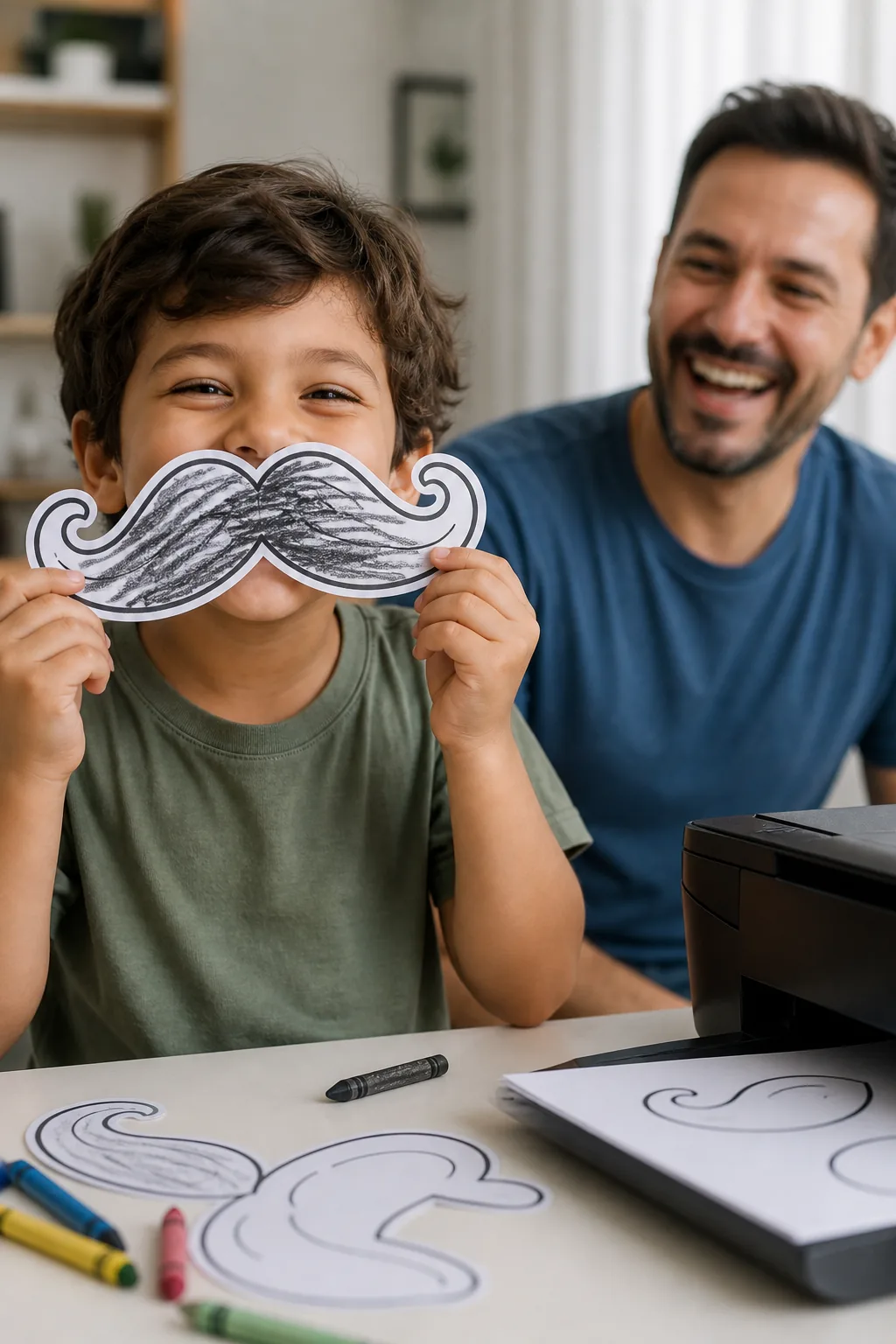 desenhos de bigodes para o Dia dos Pais para colorir — exemplo criado na Desenhos pra Colorir