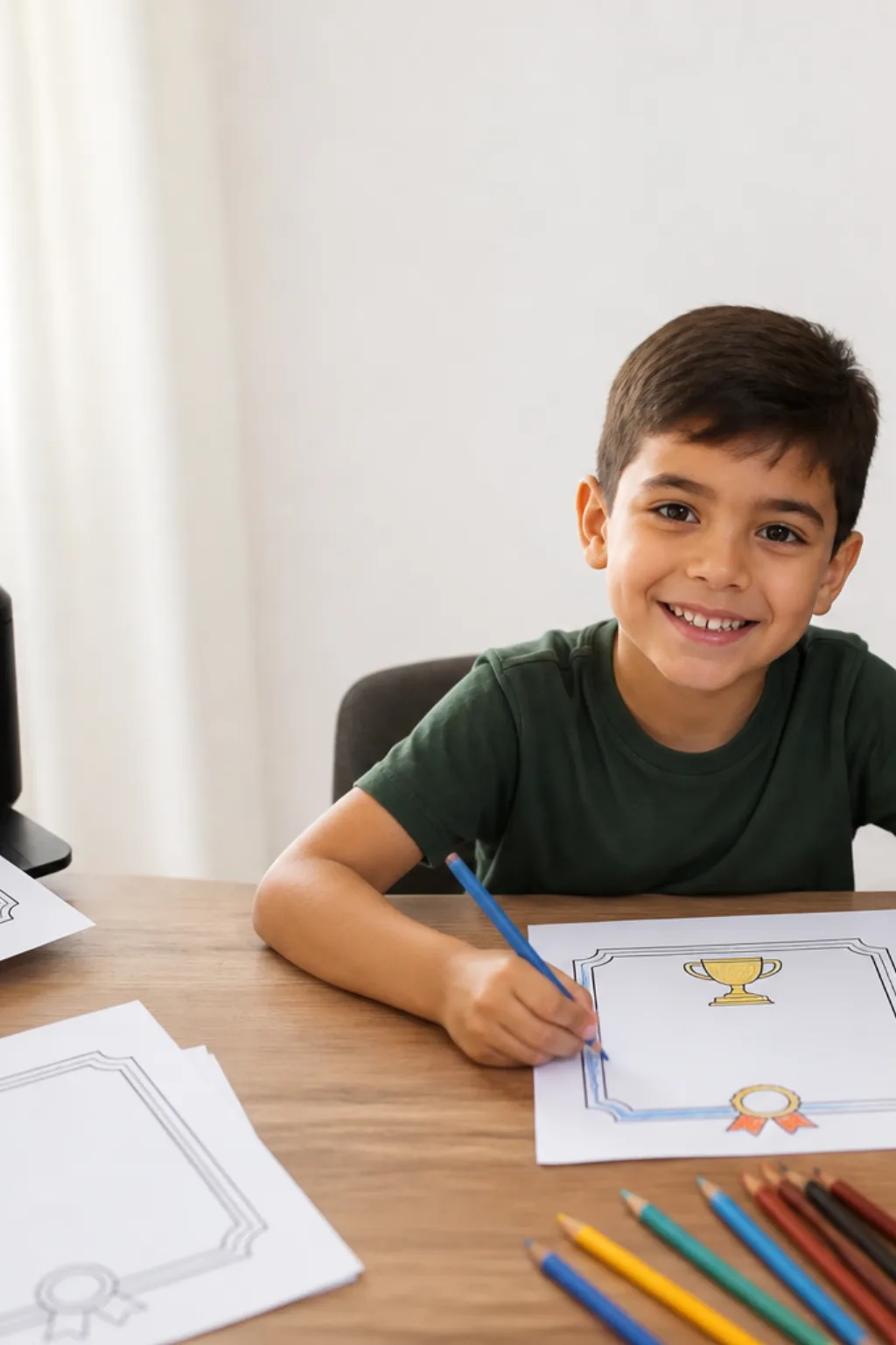 desenhos de diplomas para o Dia dos Pais para colorir — exemplo criado na Desenhos pra Colorir