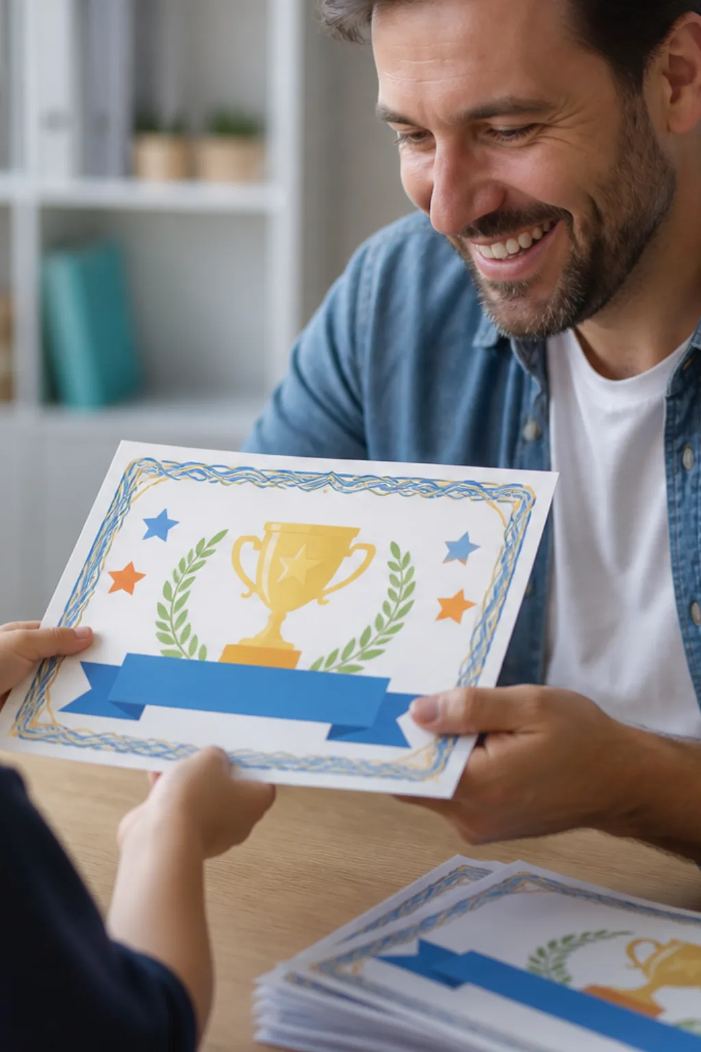 desenhos de diplomas para o Dia dos Pais para colorir - 2