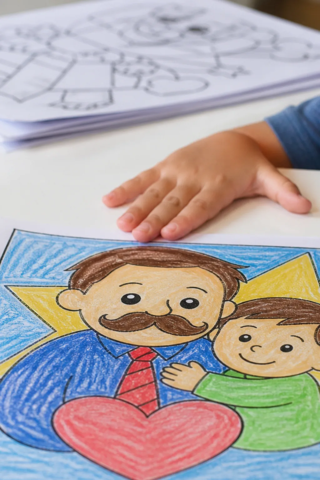 desenhos fáceis do Dia dos Pais para colorir - 2