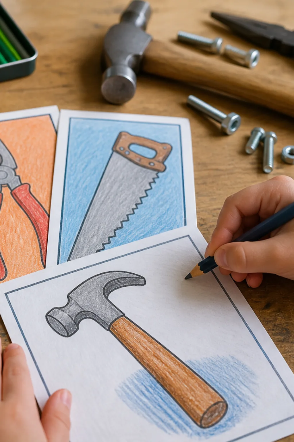 desenhos de ferramentas do Dia dos Pais para colorir - 2