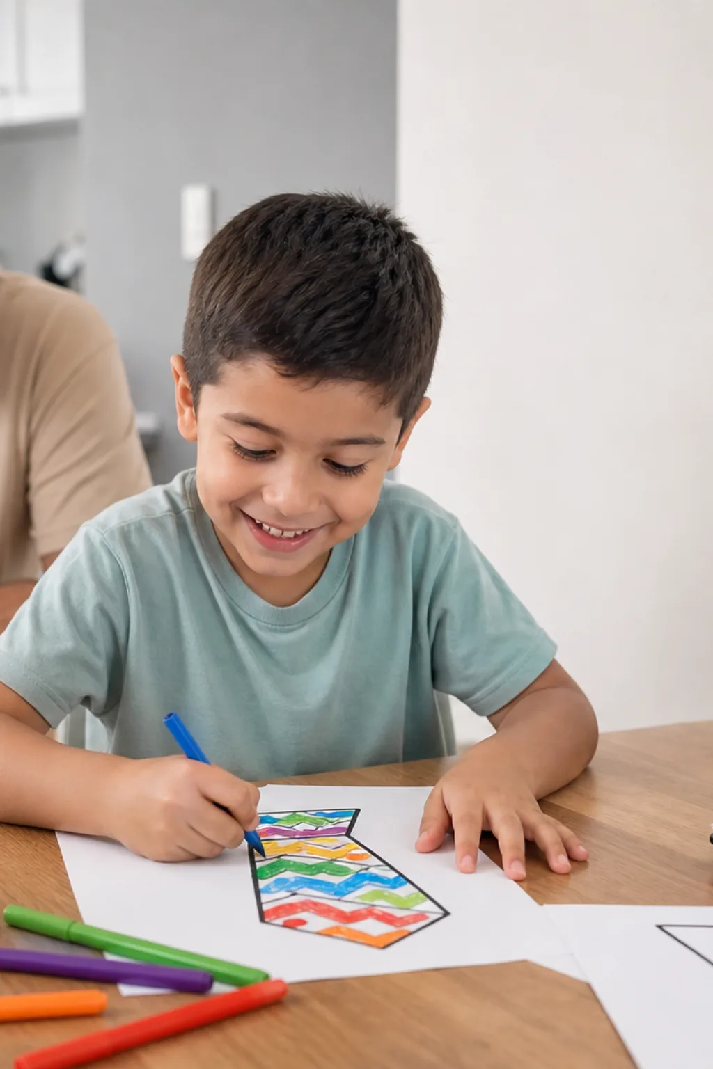 desenhos de gravatas para o Dia dos Pais para colorir — exemplo criado na Desenhos pra Colorir
