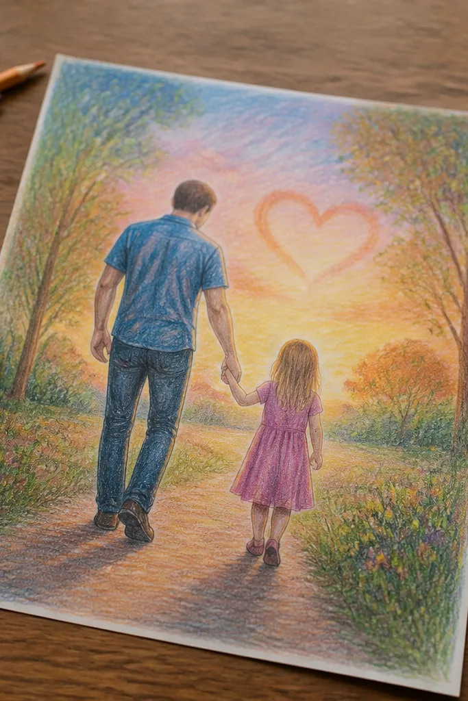 desenhos de pai e filha para colorir - 2