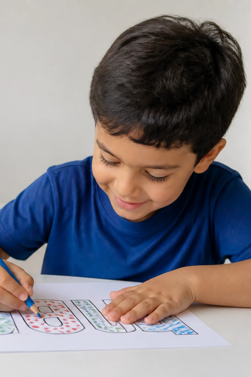 desenhos da palavra Papai para colorir — exemplo criado na Desenhos pra Colorir