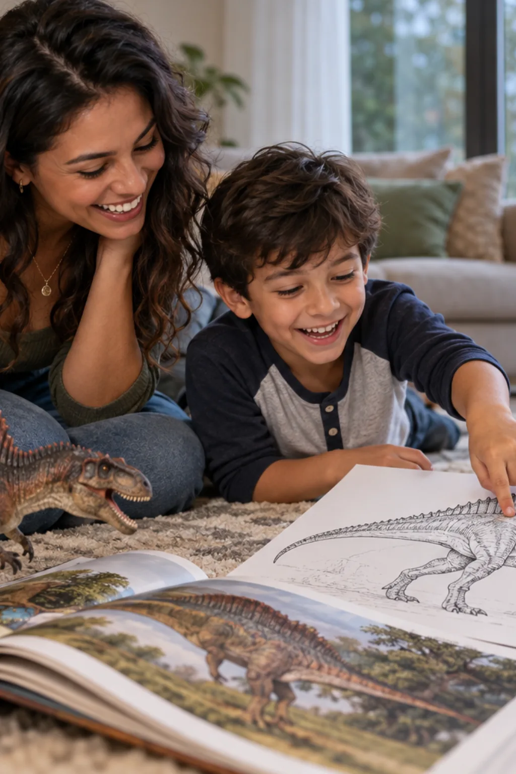 desenhos de acrocantossauro para colorir — exemplo criado na Desenhos pra Colorir
