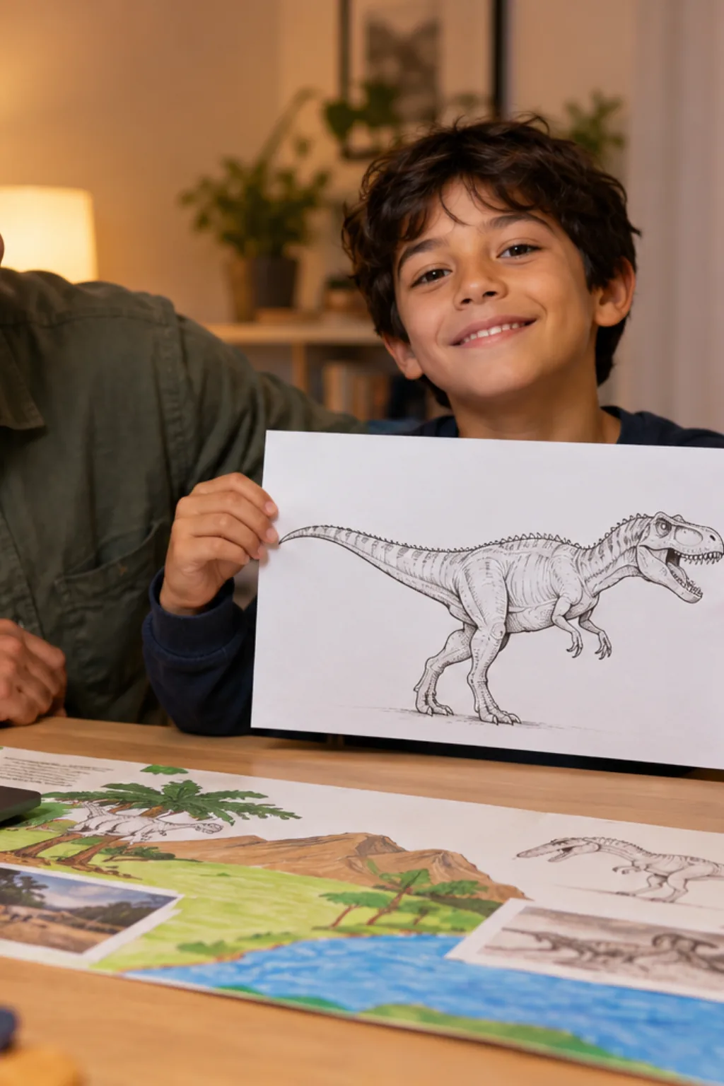 desenhos de albertossauro para colorir — exemplo criado na Desenhos pra Colorir