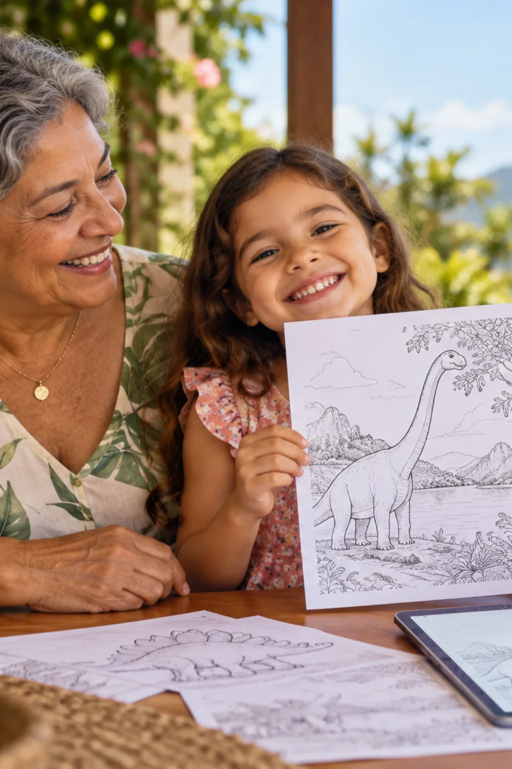desenhos de brontossauro para colorir — exemplo criado na Desenhos pra Colorir