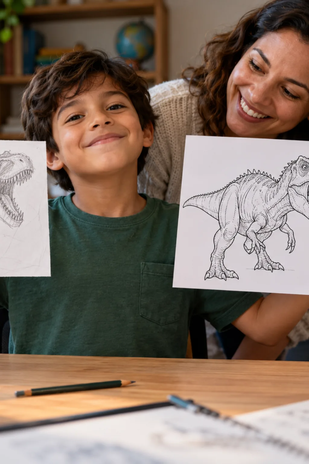 desenhos de giganotossauro para colorir — exemplo criado na Desenhos pra Colorir