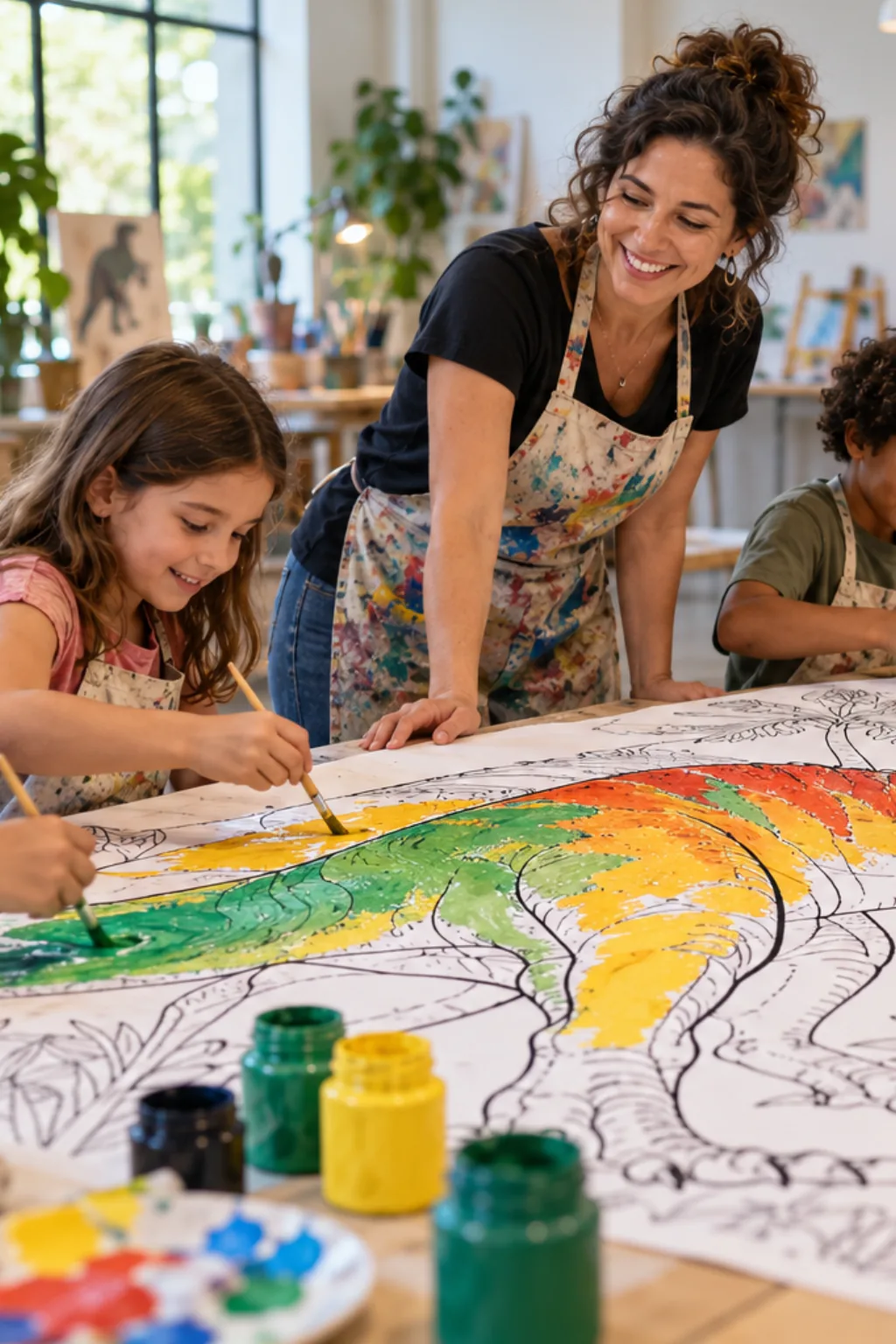 desenhos grandes de dinossauros para colorir — exemplo criado na Desenhos pra Colorir