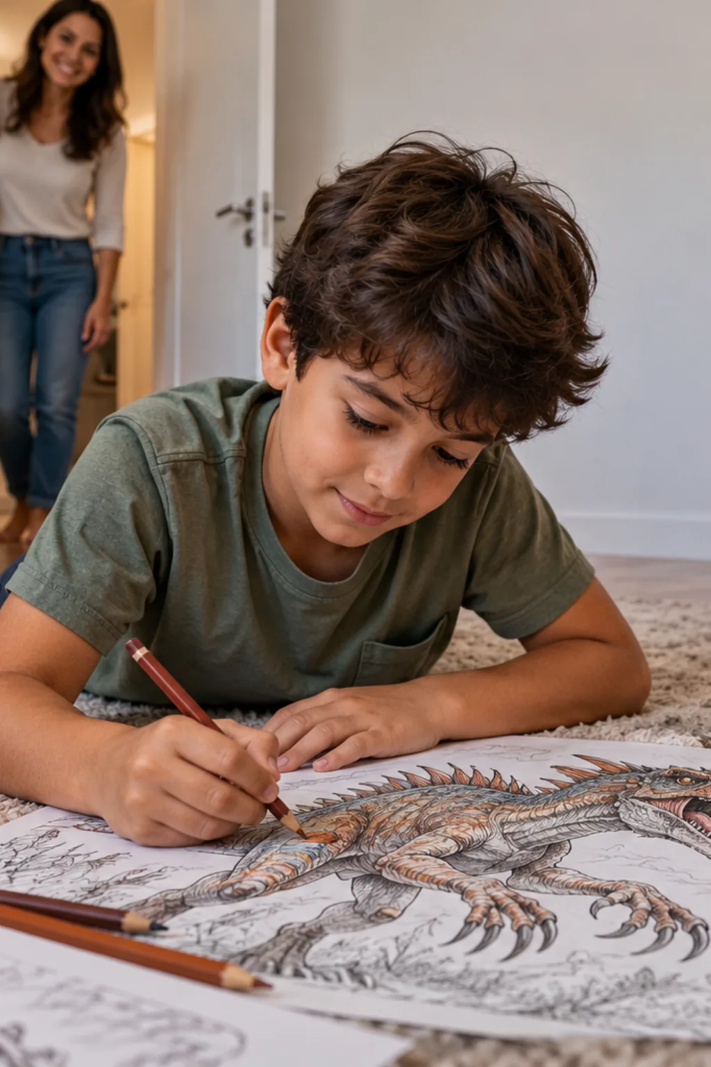 desenhos do indominus rex para colorir — exemplo criado na Desenhos pra Colorir