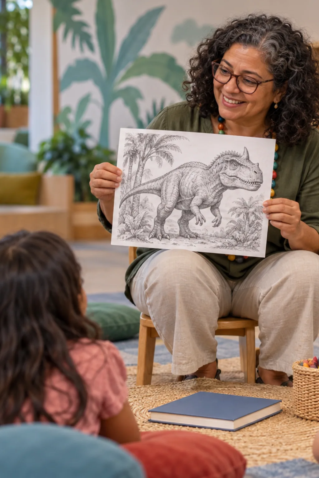 desenhos de majungassauro para colorir — exemplo criado na Desenhos pra Colorir