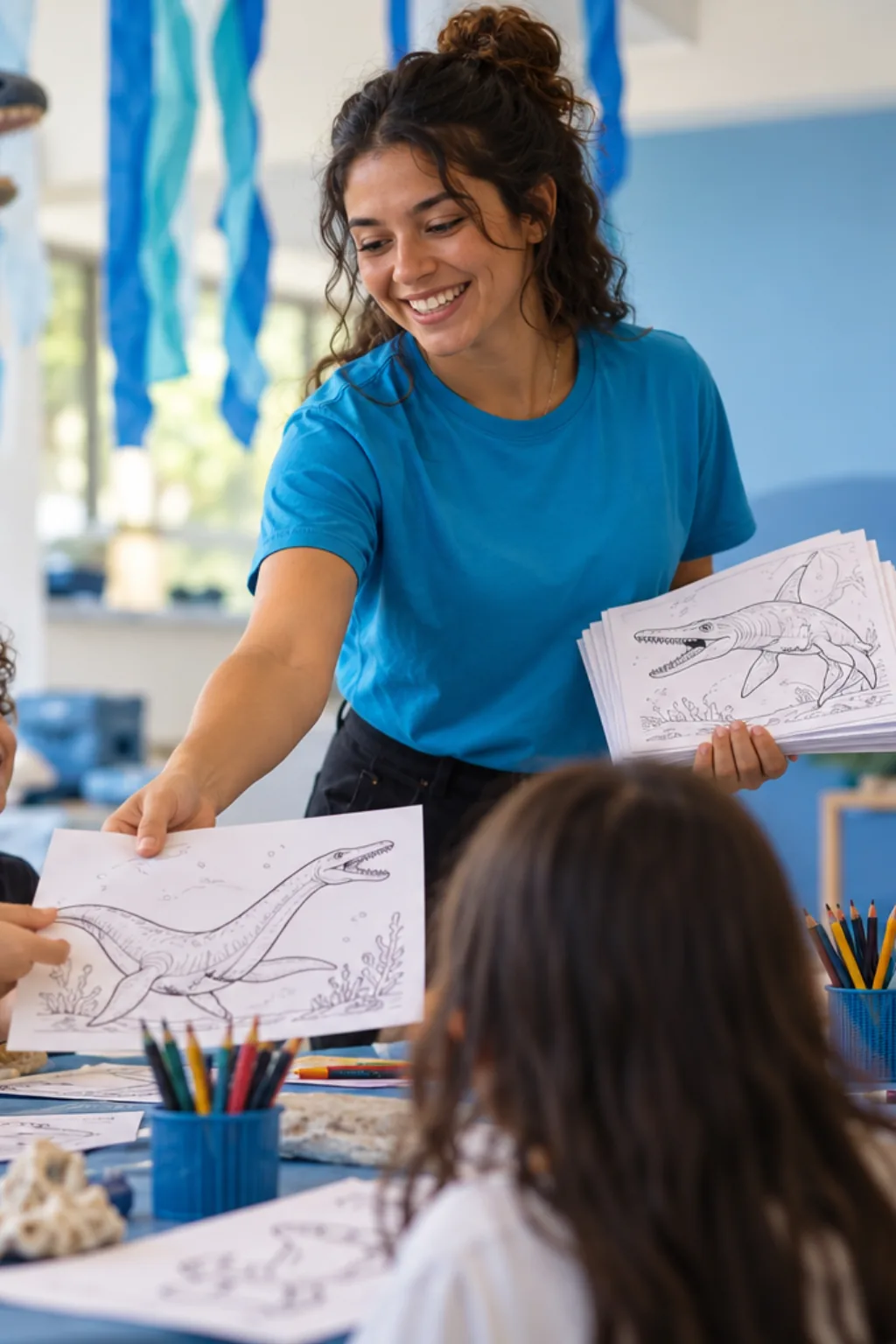 desenhos de dinossauros marinhos para colorir — exemplo criado na Desenhos pra Colorir