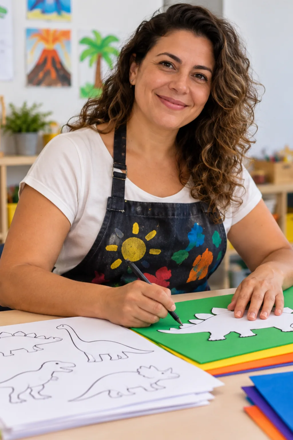 moldes de dinossauros para colorir — exemplo criado na Desenhos pra Colorir