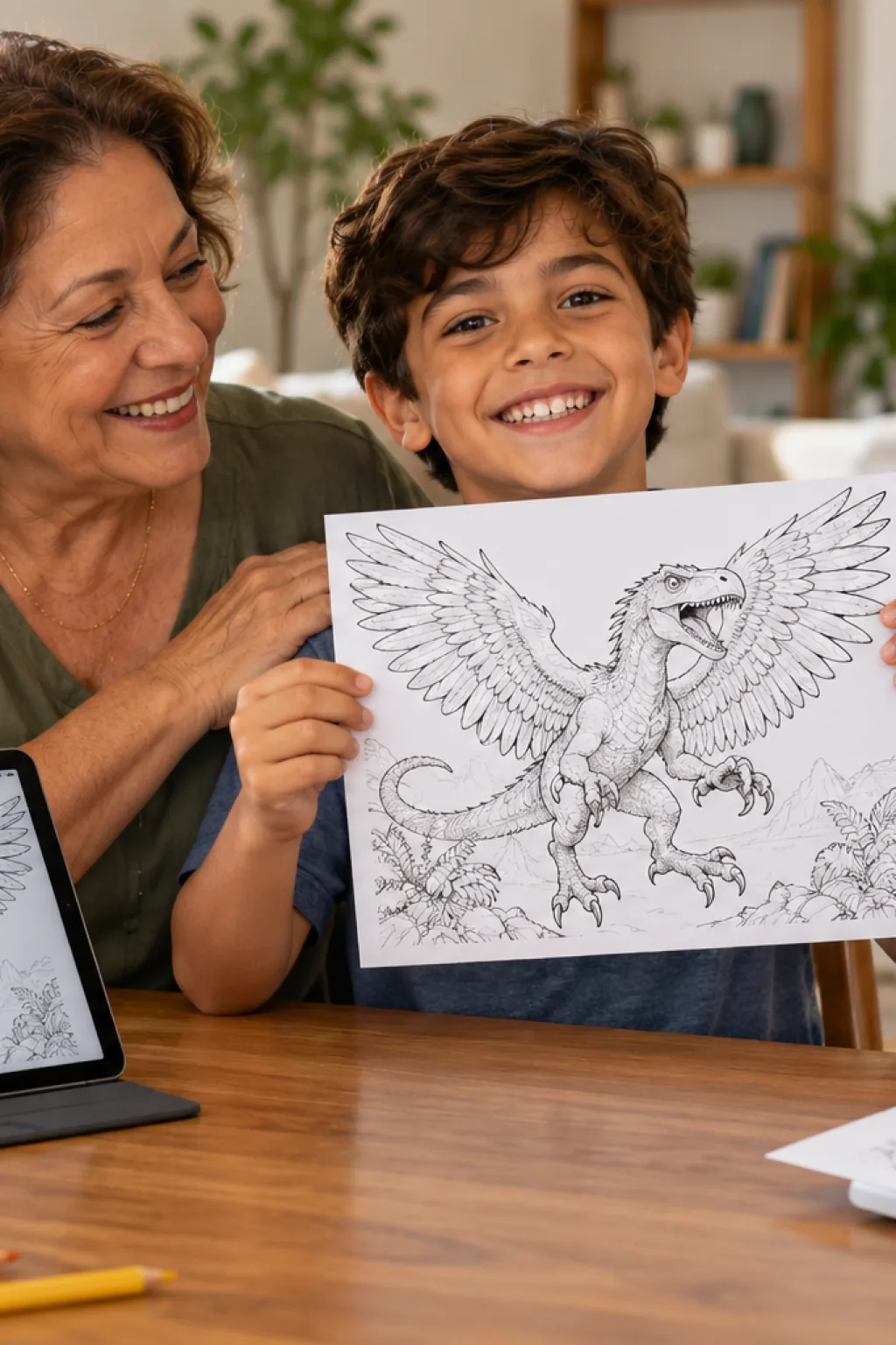 desenhos de Mutadon para colorir — exemplo criado na Desenhos pra Colorir