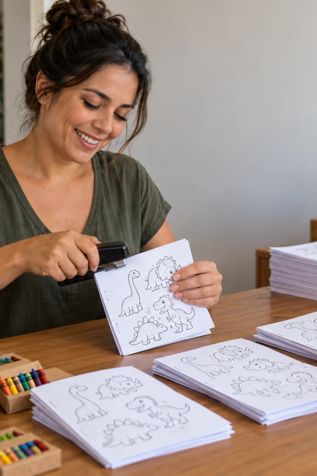 desenhos de dinossauros pequenos para colorir — exemplo criado na Desenhos pra Colorir