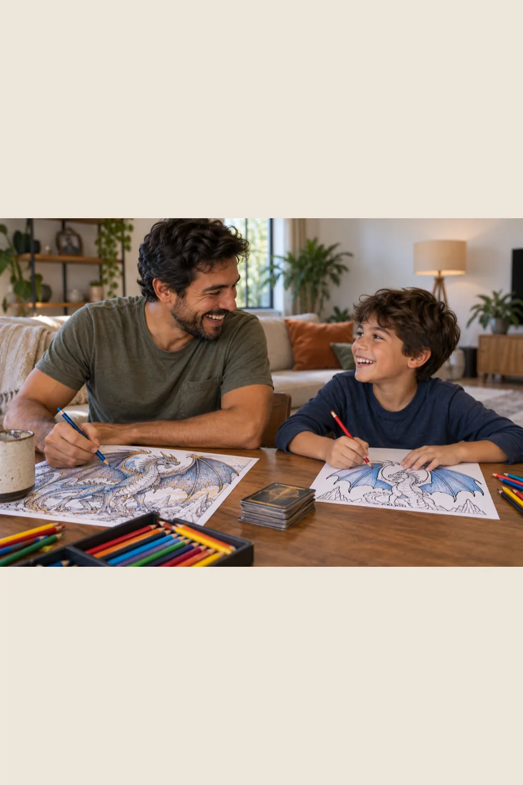 desenhos do Dragão Branco de Olhos Azuis para colorir — exemplo criado na Desenhos pra Colorir