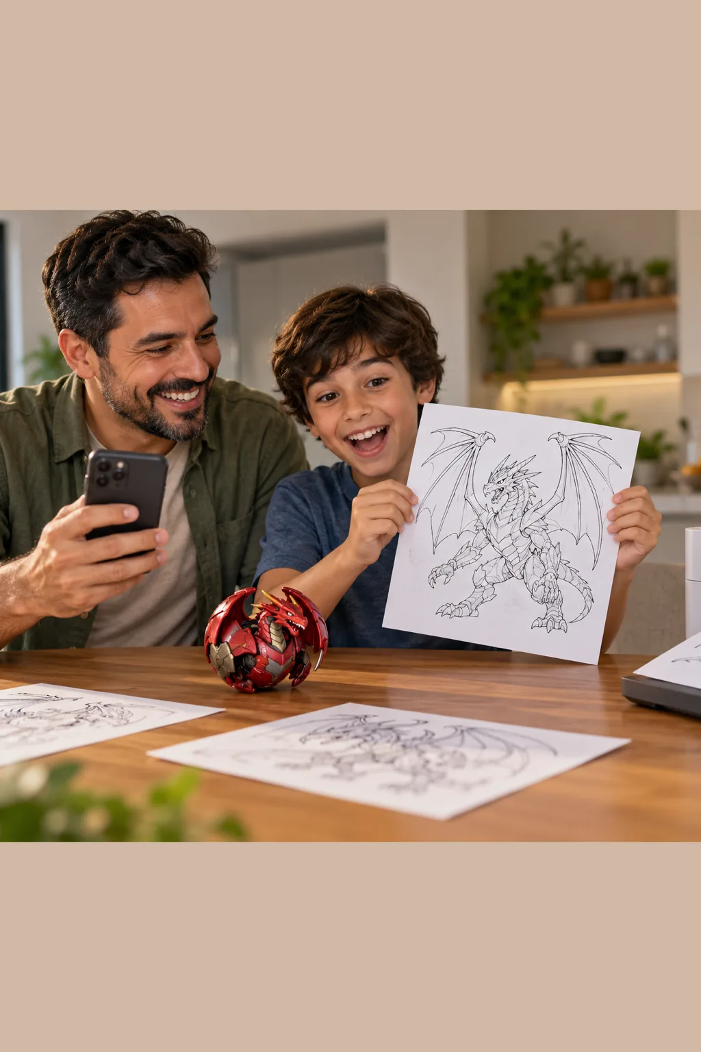 desenhos do Dragonoid de Bakugan para colorir — exemplo criado na Desenhos pra Colorir