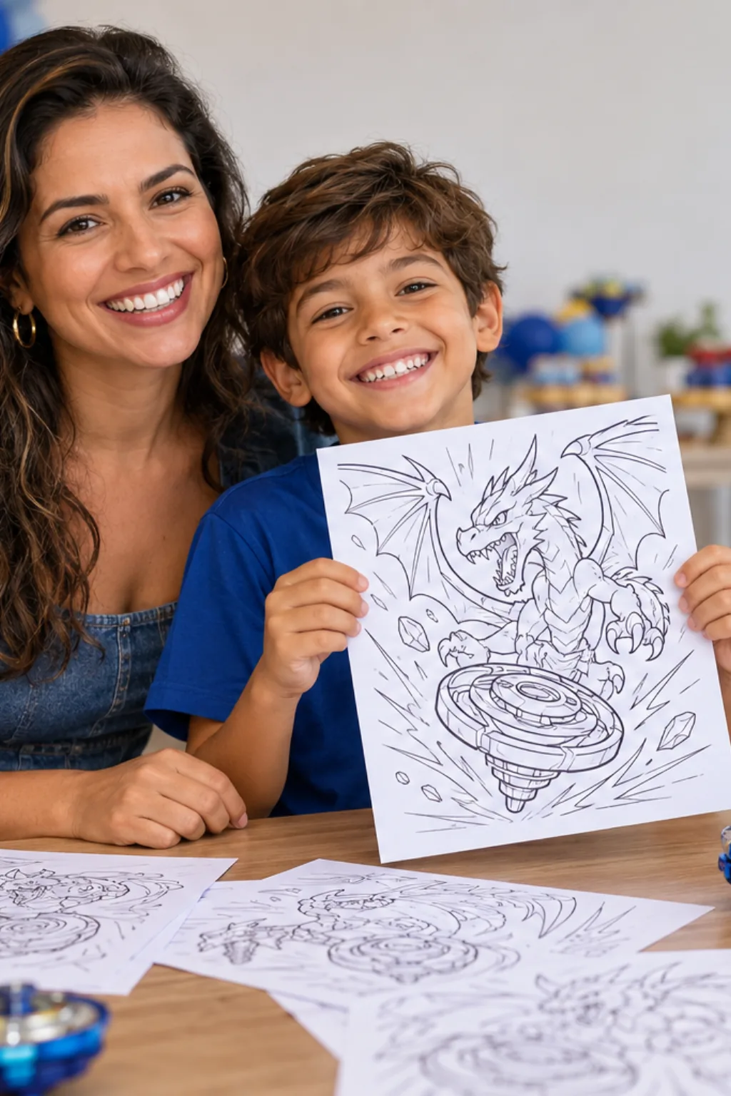 desenhos do Fafnir de Beyblade para colorir — exemplo criado na Desenhos pra Colorir