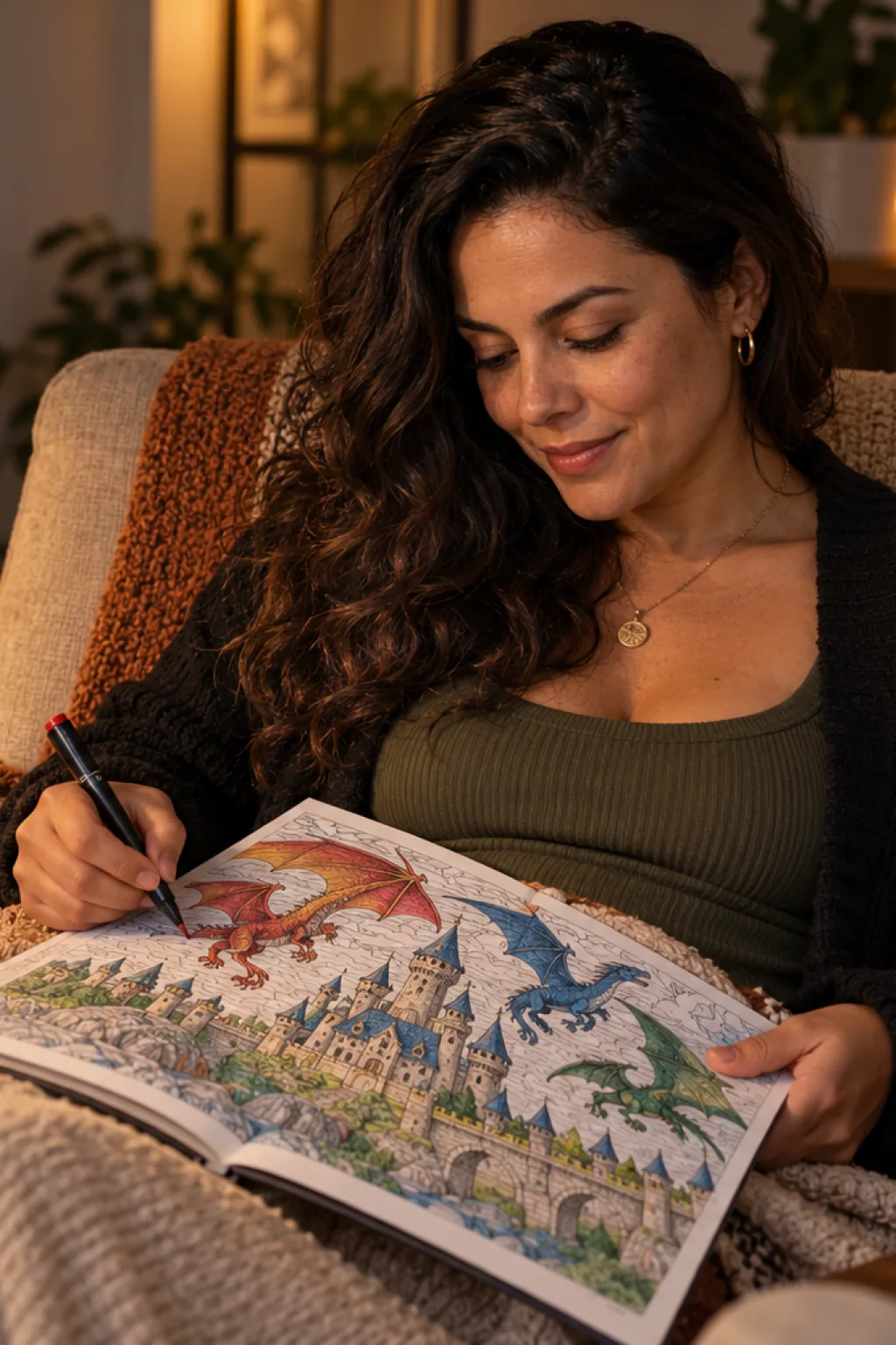 desenhos dos dragões de Game of Thrones para colorir — exemplo criado na Desenhos pra Colorir