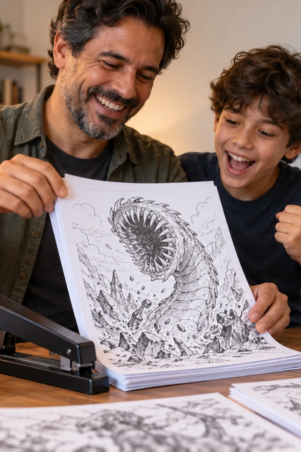 desenhos do dragão Grito da Morte para colorir — exemplo criado na Desenhos pra Colorir