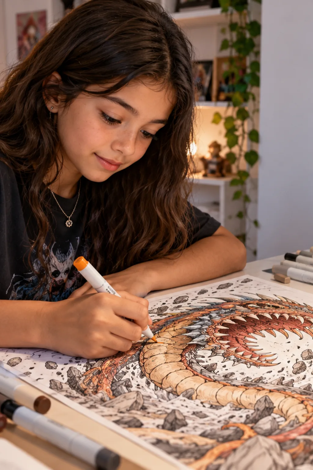 desenhos da Morte Murmurante para colorir — exemplo criado na Desenhos pra Colorir